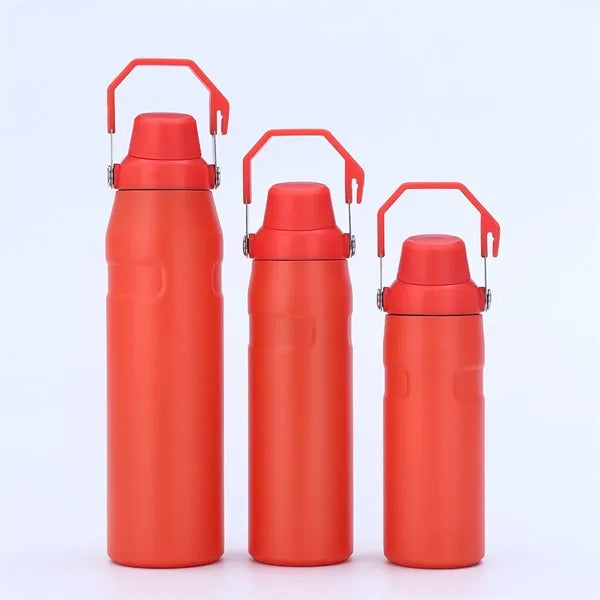 24oz Stainless Steel Sport Bottle With Handle Lid