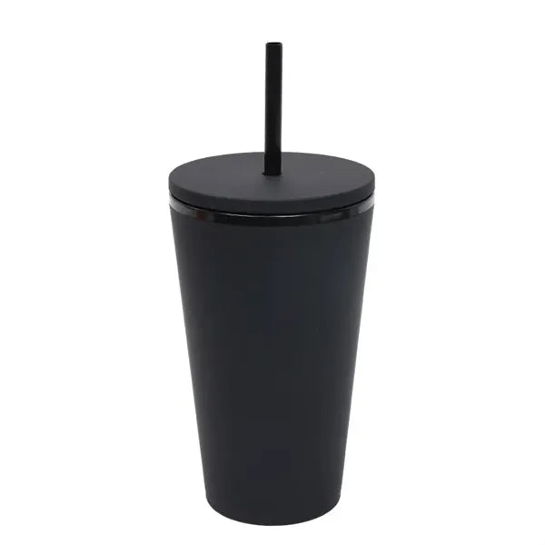 16oz Plastic Tumbler With Straw