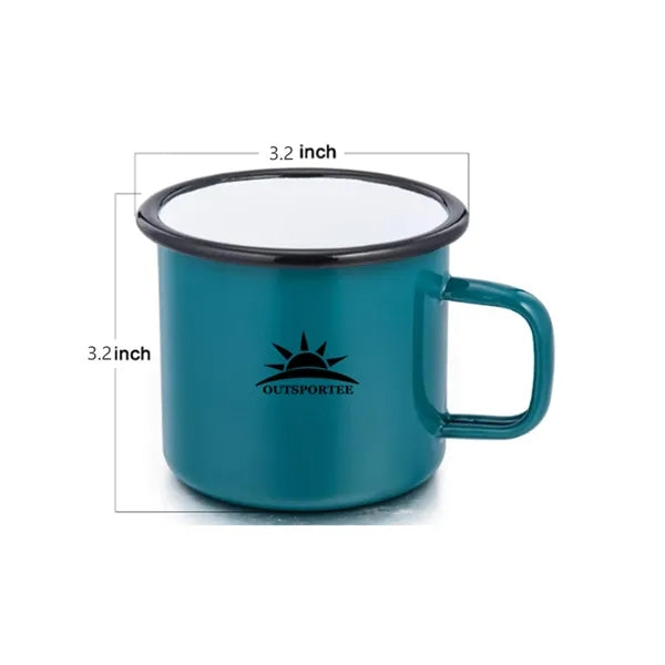 12oz Coffee Camp Enamel Mugs Tea Cups for Indoor and Outdoor