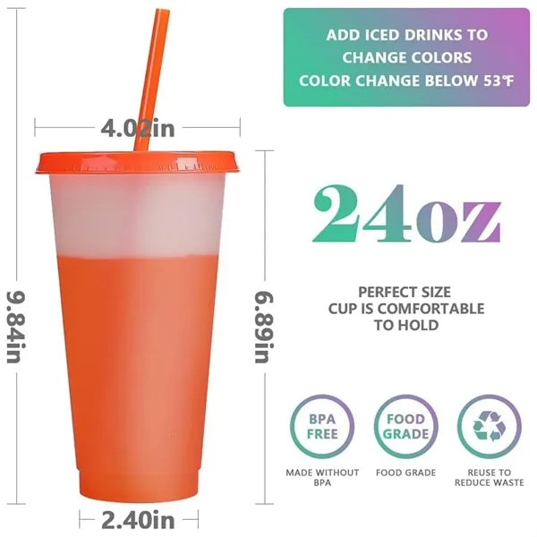 24oz Plastic Color Changing Cup