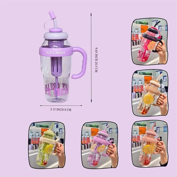 41 Oz. Water Bottle With Straw