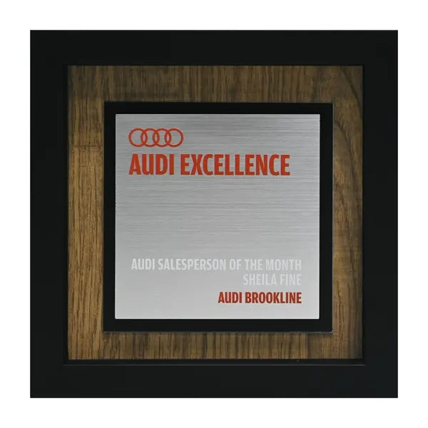 Newbury 6" x 6" Square Award with Silver Plate