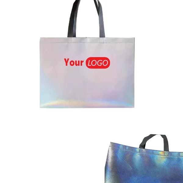 Laser Film Thickened Tote Bag (13"L x 10 5/8"W)