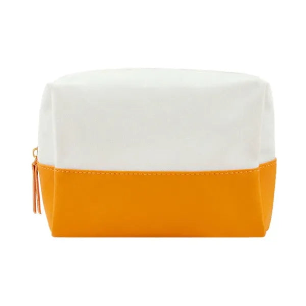 Canvas Leather Cosmetic Bag