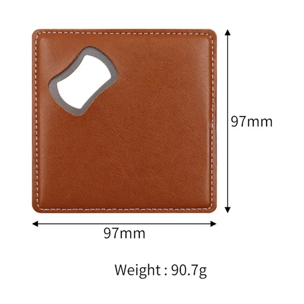 Leather 2-in-1 Opener Coaster