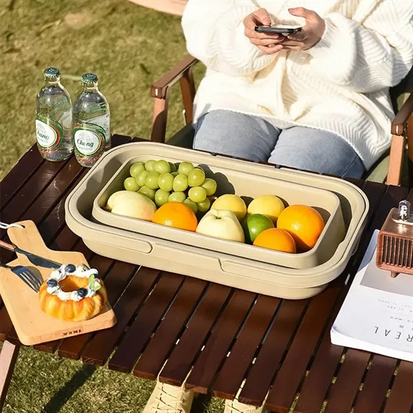 Multifunction Outdoor Folding Picnic Basket With Table