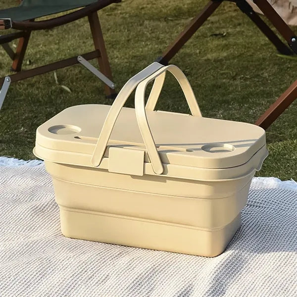 Multifunction Outdoor Folding Picnic Basket With Table