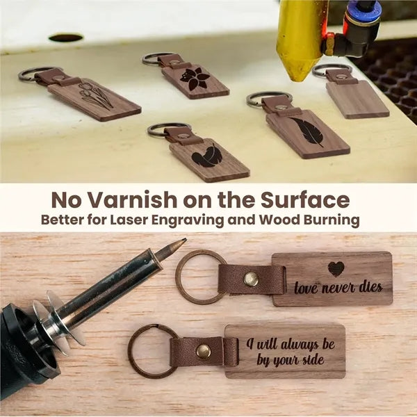 Engraved Wooden Keychain