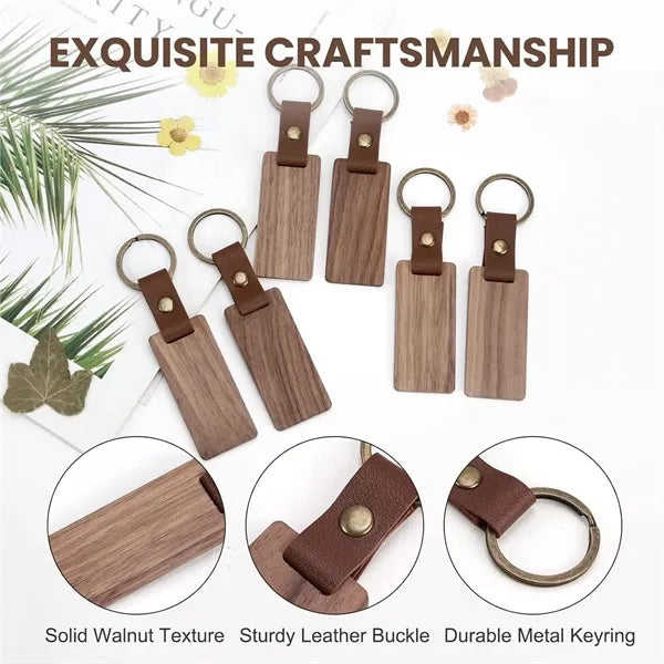 Engraved Wooden Keychain
