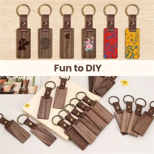 Engraved Wooden Keychain