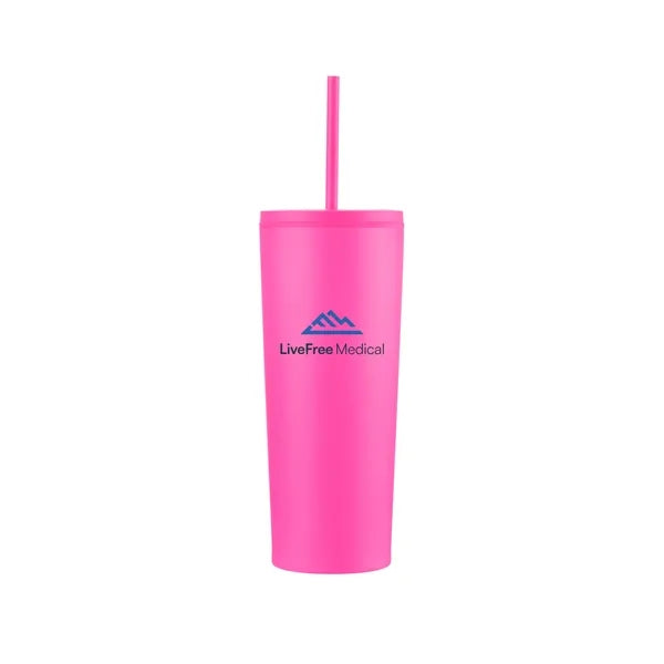 Aqueduct-IX 24 Oz. Travel Tumbler Bottle with Straw