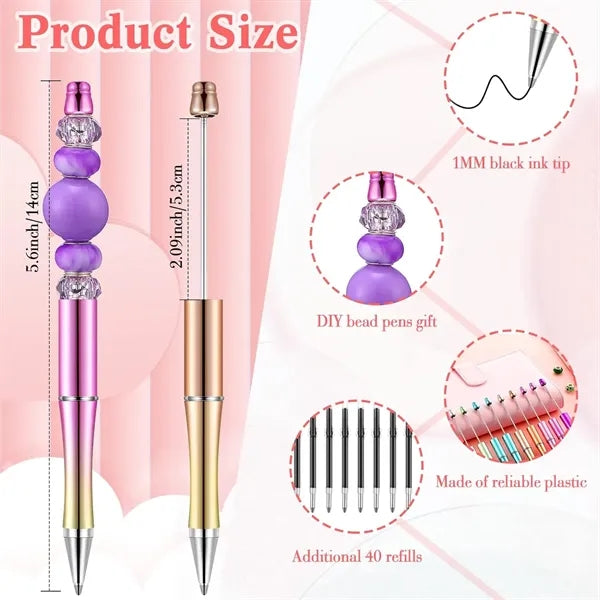 Beadable ballpoint pen