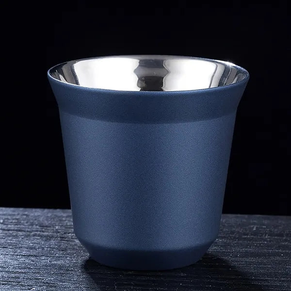 2.7 oz Double Stainless Steel Espresso Cup