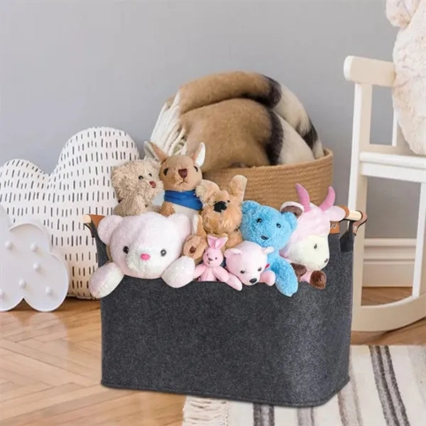 Large Capacity Felt Storage Basket Handheld Shopping Bag
