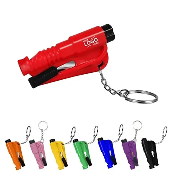 Mini Whistle Car Window Breaker Keyring Cutter