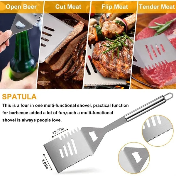 Outdoor grilling accessories 11pcs BBQ tools set with apron