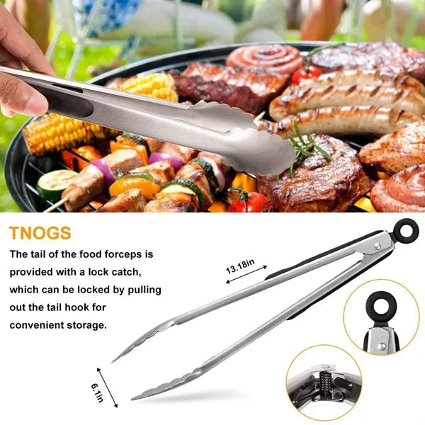 Outdoor grilling accessories 11pcs BBQ tools set with apron