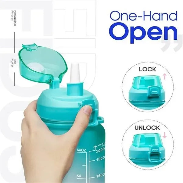 64oz Water Bottle with Time Marker