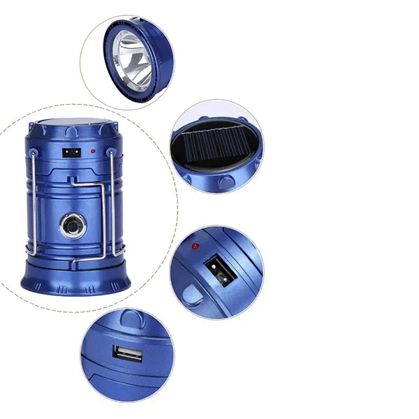 LED Solar Camping Lantern Side Rechargeable Lights