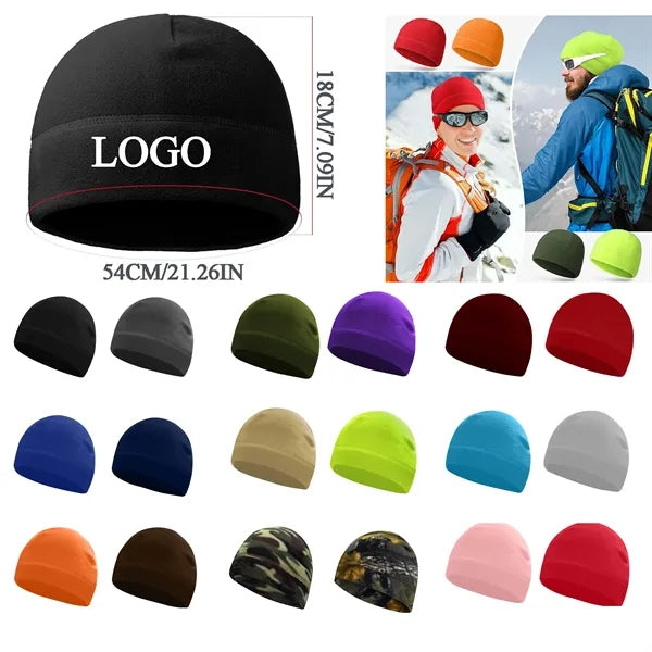 Fleece Skull Beanie for Running Skiing Cycling Sports