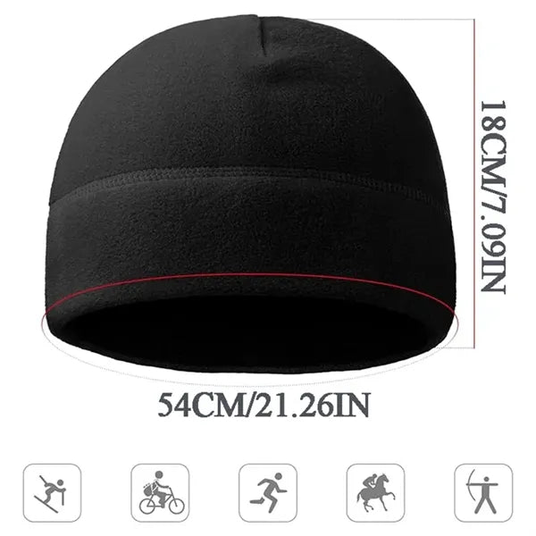 Fleece Skull Beanie for Running Skiing Cycling Sports