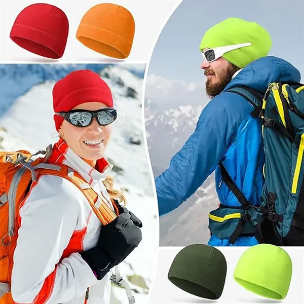Fleece Skull Beanie for Running Skiing Cycling Sports