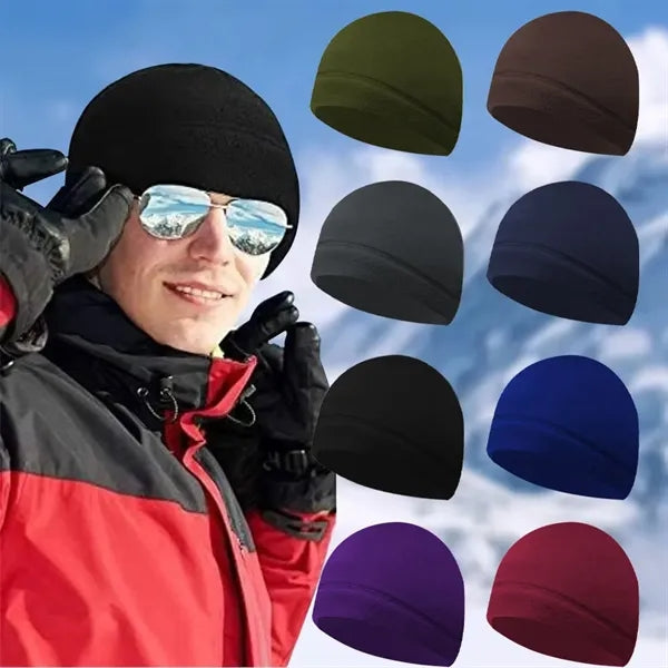 Fleece Skull Beanie for Running Skiing Cycling Sports