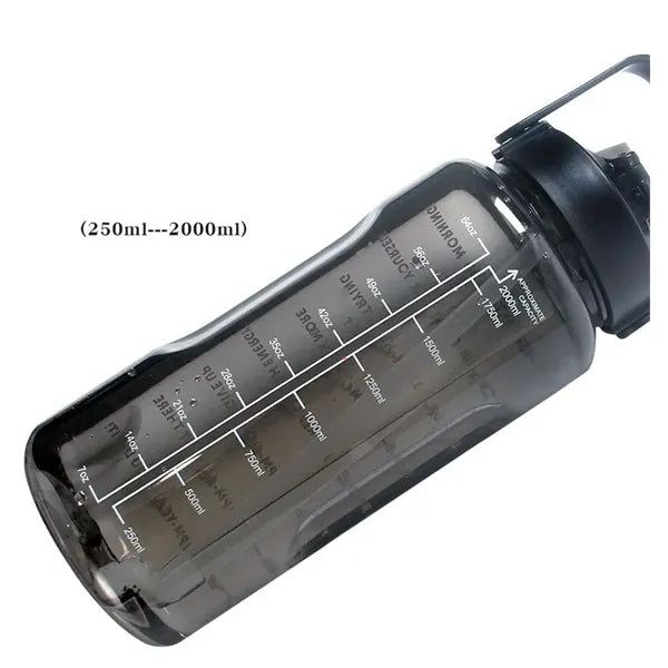 67 OZ Water Bottle With Straw&Time Marker