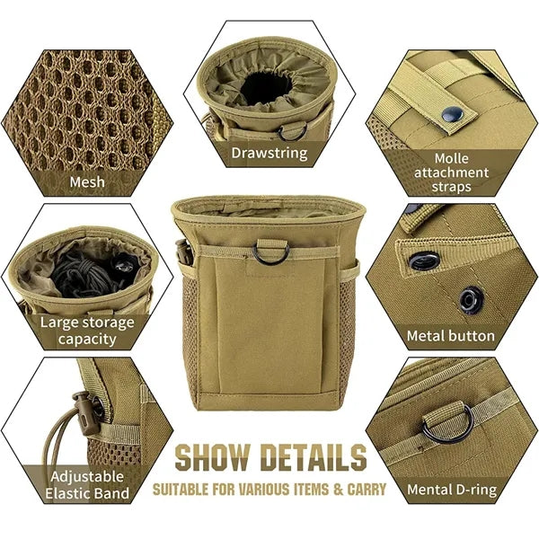 Tactical Molle Drawstring Dump Pouch