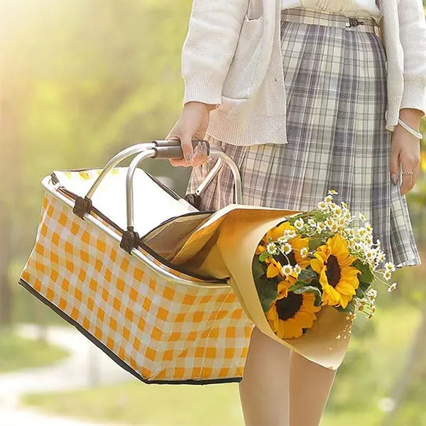 Portable Picnic Basket for Heat Preservation and Camping