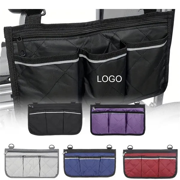 Wheelchair Side Bag, Armrest Storage Pouch