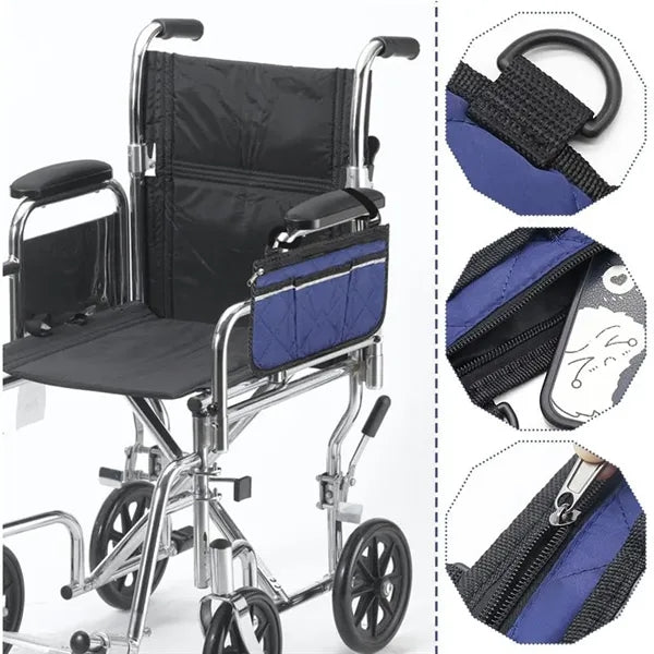 Wheelchair Side Bag, Armrest Storage Pouch