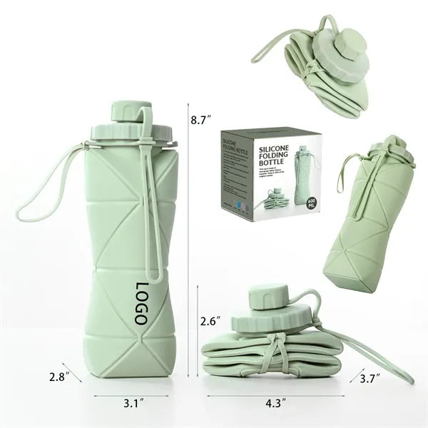 20 oz Collapsible Silicone Water Bottle