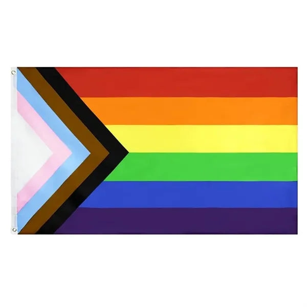 3x5ft Progress Rainbow Pride Flag