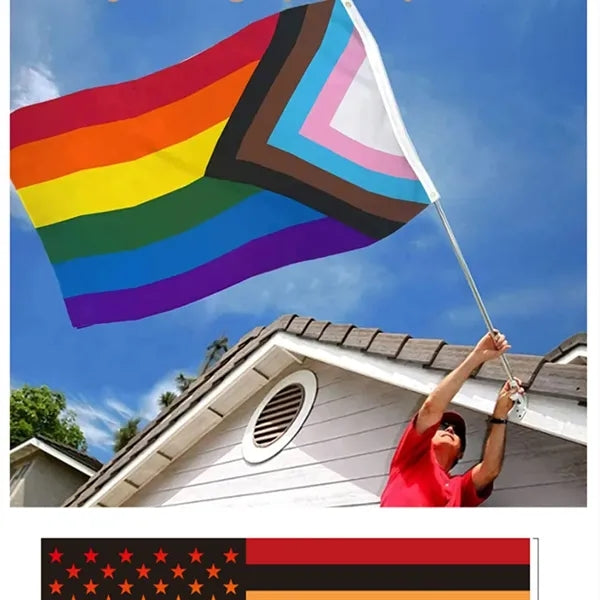 3x5ft Progress Rainbow Pride Flag