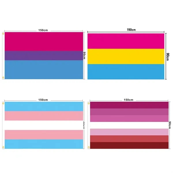 3x5ft Progress Rainbow Pride Flag