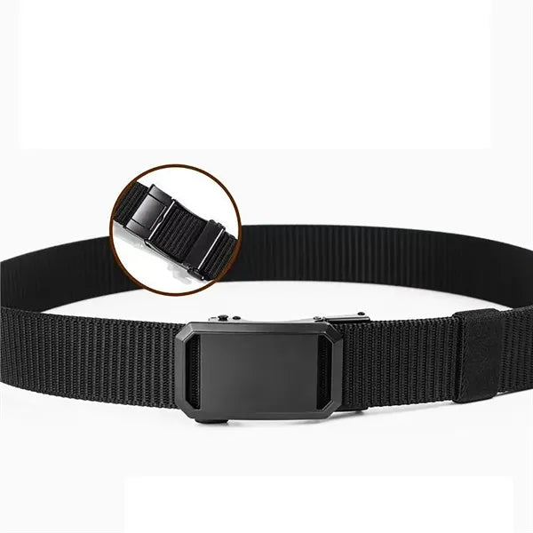 Men Tactical Waist Belt Nylon Canvas Breathable Zinc Buckle