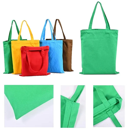 Plain Color Empty Package Student Single Shoulder Canvas Bag