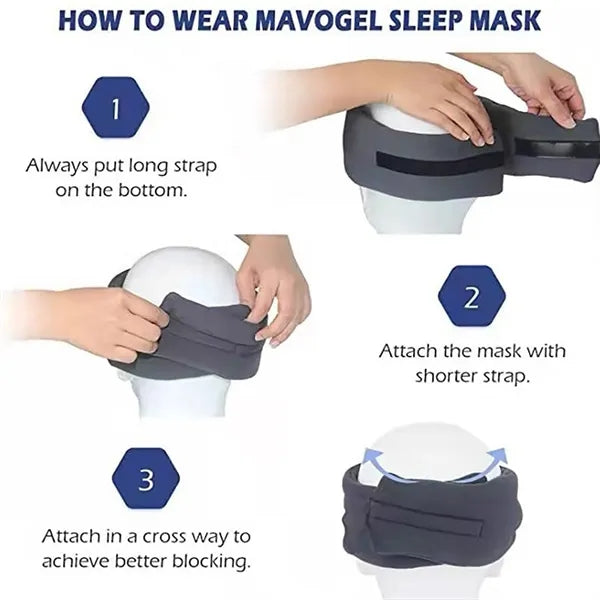 100% Cotton Breathable Sleep Mask Wrap-Around Blindfold