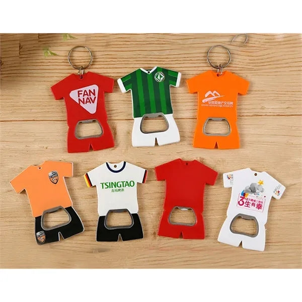 Miniature sports jersey shape mini bottle opener