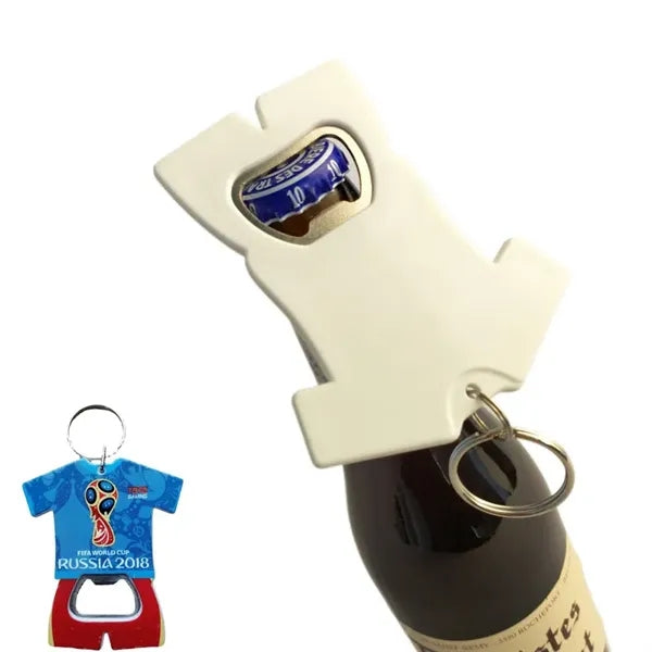 Miniature sports jersey shape mini bottle opener