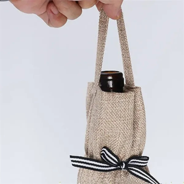Christmas Wine Bottle Gift Bag with Handle