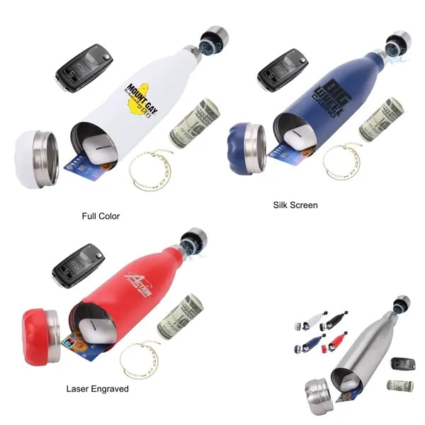 20 oz Cola-Shaped Stainless Steel Bottle with Stash Can