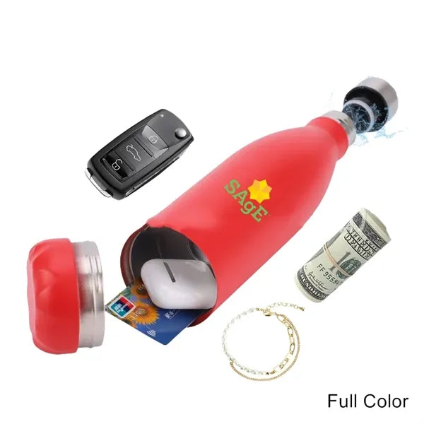 20 oz Cola-Shaped Stainless Steel Bottle with Stash Can