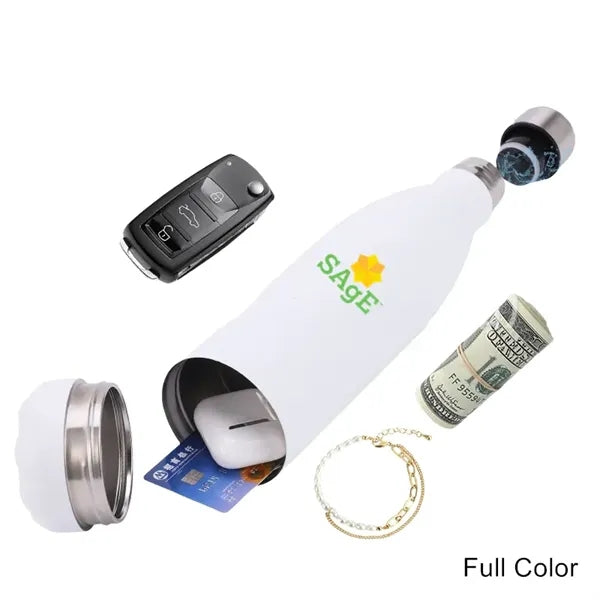 20 oz Cola-Shaped Stainless Steel Bottle with Stash Can