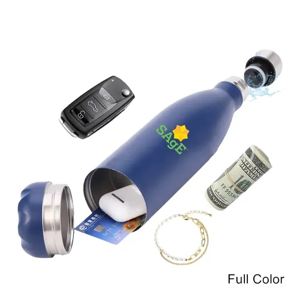 20 oz Cola-Shaped Stainless Steel Bottle with Stash Can