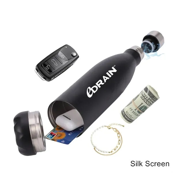 20 oz Cola-Shaped Stainless Steel Bottle with Stash Can