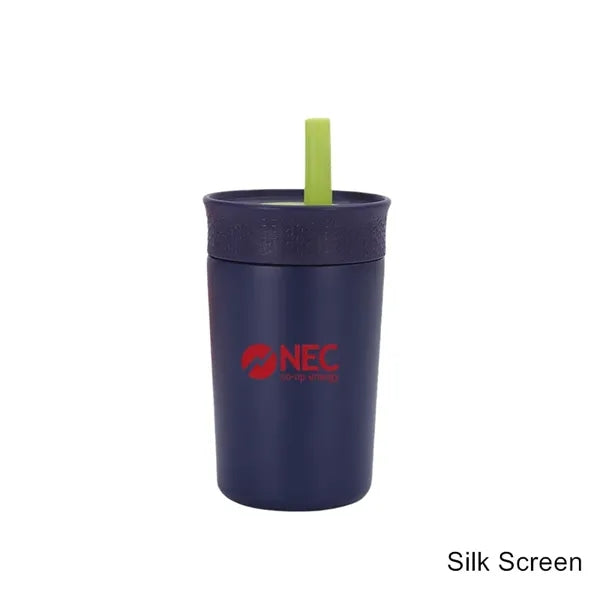 12 oz Kids Insulation Stainless Steel Tumbler with Straw