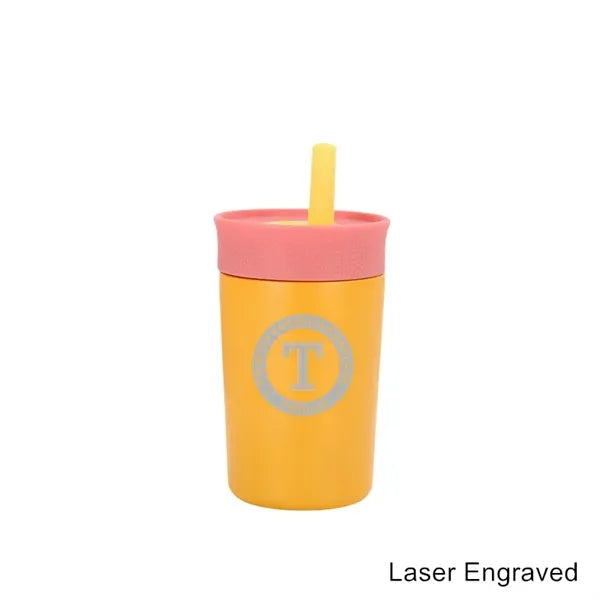 12 oz Kids Insulation Stainless Steel Tumbler with Straw