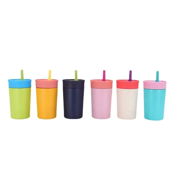 12 oz Kids Insulation Stainless Steel Tumbler with Straw